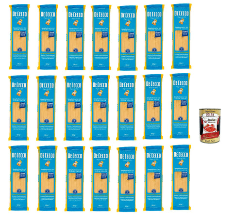 Italian Gourmet E.R. Internationale Nudeln De Cecco Spaghettoni N°412, 100% Italienisch Pasta Nudeln 24x 500g + Italian Gourmet Polpa 400g 8032804040014