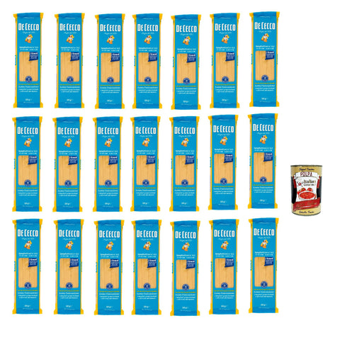 De Cecco Spaghettoni N°412, 100% Pasta Nudeln 24x 500g inkl. Italian Gourmet Polpa 400g Original italienisch
