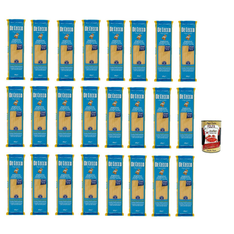 De Cecco Spaghettoni quadrati N°413, 100% Italienisch Pasta Nudeln 24x 500g Original italienisch inkl. Italian Gourmet Polpa 400g