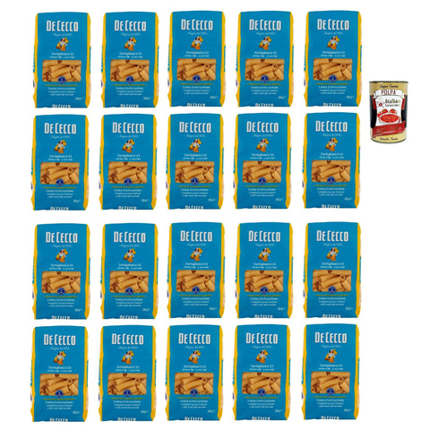 De Cecco Tortiglioni N°23, 100% Italienisch Pasta Nudeln 20x 500g Original italienisch inkl. Italian Gourmet Polpa 400g