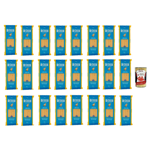 DE CECCO Zitone N°19 100% Italienisch Pasta Nudeln 24x 500g Original italienisch inkl. Italian Gourmet Polpa 400g