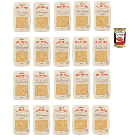 Rummo Stelline N°22 Pasta Lenta Lavorazione Teigwaren aus Hartweizengrieß Bronze-Zeichnung 20x 500g Original italienisch inkl. Italian Gourmet Polpa 400g