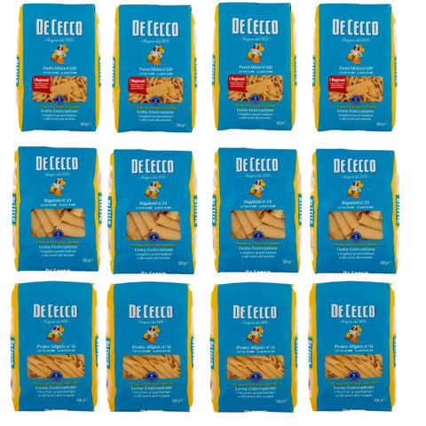 De Cecco Pasta 100% Italienisch Nudeln 12x 500g Testpaket Original italienisch inkl. Italian Gourmet Polpa 400g