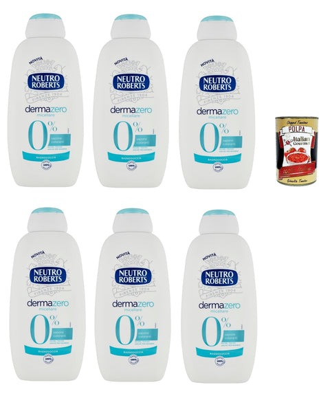 Neutro Roberts dermazero micellare Bagnodoccia, Körperbade 6x450ml Original italienisch Pflege
