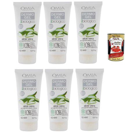 Omia Dermogel Lenitivo, Creme fur Gesicht und Körper mit Aloe 6x150ml Original italienisch Pflege