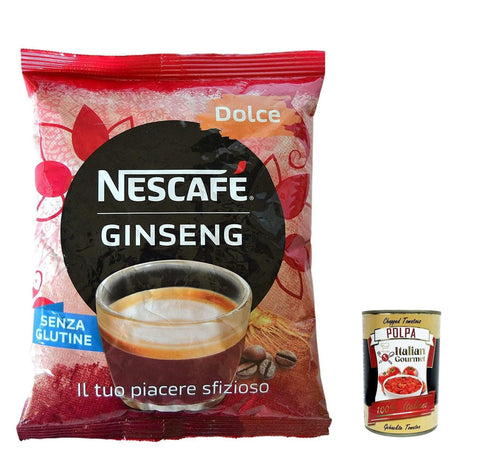 NESCAFÉ Ginseng Dolce, Löslich in Kaffeepulver und Ginseng für automatische Maschine 1x500g Original italienisch Getränk