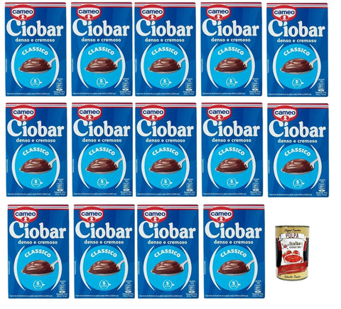 Italian Gourmet E.R. Kakao & Heiße Schokolade Cameo Ciobar Classico - Pulver Zubereitung für Heiße Schokolade Hot Chocolate 14x 125g Packung, jede Packung enthält 5 Beutel à 25g + Italian Gourmet polpa 400g 8032804040014