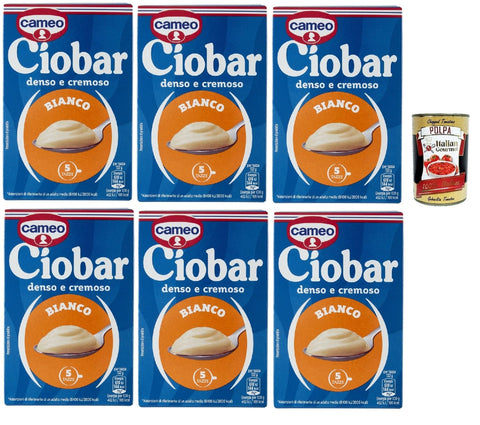 Italian Gourmet E.R. Kakao & Heiße Schokolade Cameo Ciobar Weiße Schokolade heiße schokolade istant chocolate 6x 105g schoko, istant white hot chocolate + Italian Gourmet polpa 400g 8032804040014
