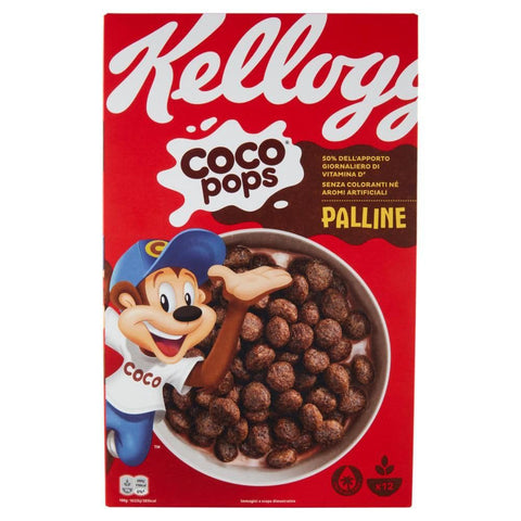 Kelloggs Coco Pops Palline, nuspriges Schokoladenmüsli 365g 3x Original italienisch