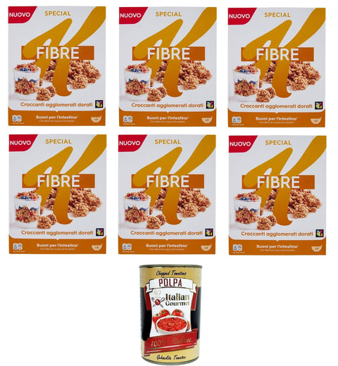 Italian Gourmet E.R. Kaltes Müsli Special K High Fibre Knusprige goldene Agglomerate 6x 360gr + Italian Gourmet polpa 400g 8032804040014
