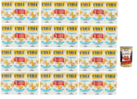 Italian Gourmet E.R. Käse & Alternativen auf Pflanzenbasis Parmalat Panna chef Leggera Sahne Kochcreme creme light Licht, double cream light 12x (3x 125 ml) + Italian Gourmet polpa 400g 8032804040014