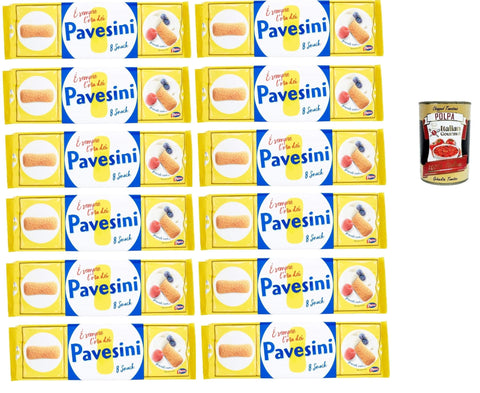 Italian Gourmet E.R. Kekse 12x Barilla Pavesi Pavesini Kekse italien Biscuits 200g kuchen cookies keks snack + Italian gourmet polpa 400g 8013355000290
