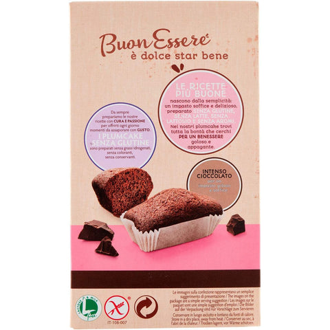 Bauli Buonessere PLUMCAKE Schokolade Glutenfrei, Laktosefrei, Geschmacksfrei 132gr 12x Original italienisch inkl. Italian Gourmet Polpa 400g
