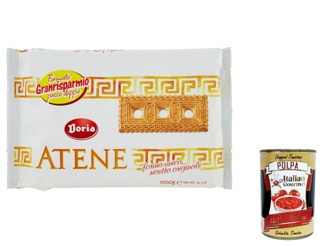 Italian Gourmet E.R. Kekse 12x Doria Atene Butterkeks family pack 1kg Italienisch Kuchen kekse biscuits cookies + Italian Gourmet polpa 400g 8000605020245