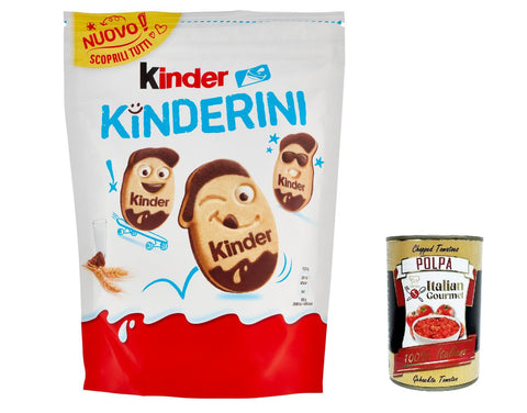 Italian Gourmet E.R. Kekse 12x Kinder Kinderini kekse cookies, Shortbread in Milch und Kakao 250g + Italian Gourmet polpa 400g 8000500391228