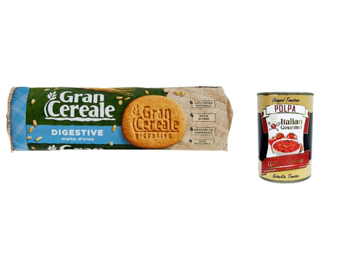 Italian Gourmet E.R. Kekse 12x Mulino bianco Gran Cereale Digestive Gerstenmalz kekse Multi Cerealien 250g + Italian Gourmet polpa 400g 8076809545426