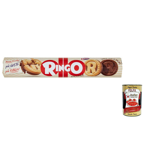 Pavesi Ringo Kekse kekse mit Haselnuss 165 g cookies italien biscuits snack 24x Original italienisch inkl. Italian Gourmet Polpa 400g