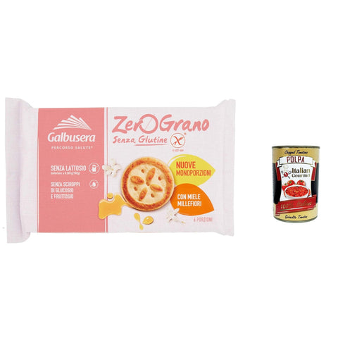 Galbusera ZeroGrano Gluten free biscuits biscotti senza glutine, glutenfrei, laktosefreie Kekse mit Wildblumenhonig, 220g 3x Original italienisch