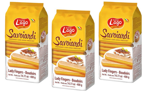 Italian Gourmet E.R. Kekse 3x Gastone Lago Savoiardi Traditionelle Sardische Kekse,an der Oberfläche leicht gezuckert mit leichtem Zitronenaroma 400g 8004800008183