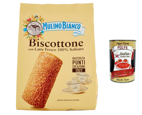 Mulino Bianco Biscottone Kekse mit 100 % italienischer Frischmilch - 700 g 3x Original italienisch inkl. Italian Gourmet Polpa 400g