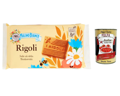 Mulino Bianco Rigoli Shortbread - Kekse mit 100% Honig 3x 400 g inkl. Italian Gourmet polpa 400g Original italienisch