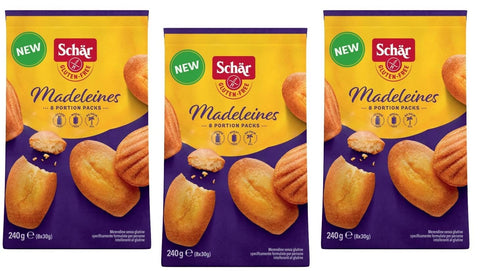 Schar Schär Gluten Free Madeleines Merendina Glutenfreier Snack 240g Packung 3x Original italienisch
