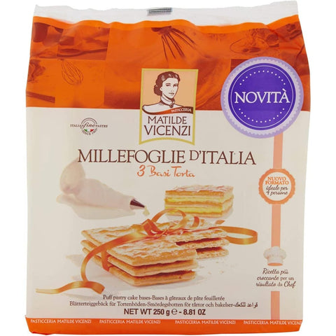 Matilde Vicenzi millefoglie 3 basi torta drei Basen für Kuchen kekse 250g 4x Original italienisch