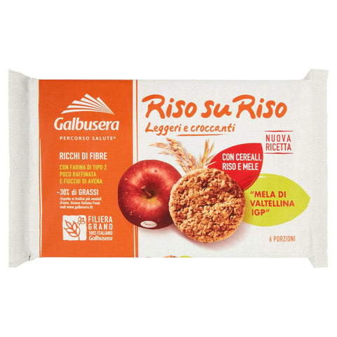 Galbusera riso su riso Kekse mit Getreide, Reis und Frucht cerealien 6x 240g inkl. Italian Gourmet polpa 400g Original italienisch