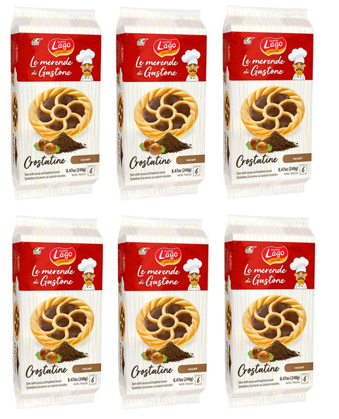 Lago Gastone Crostatine al Cacao Kakao Törtchen Packung à, Jede Packung Enthält 6 Snack à 6x240g Original italienisch Kekse