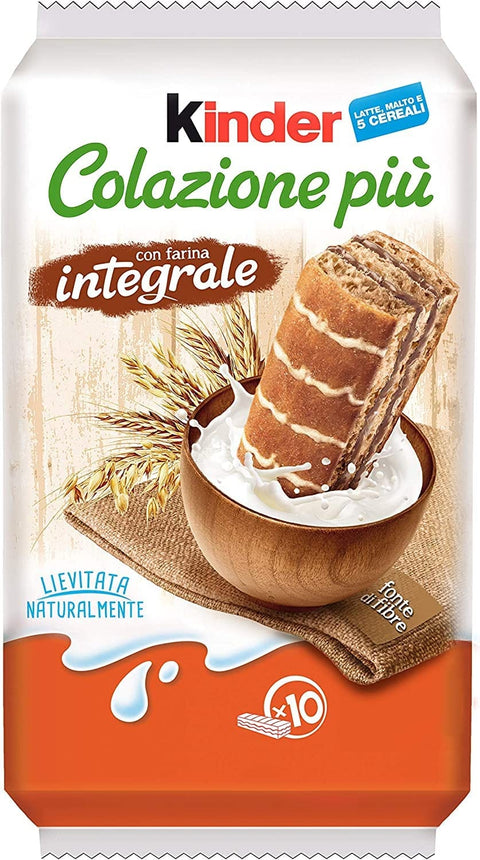 Italian Gourmet E.R. Kekse 6x Kinder Colazione Più Merendine, con Farina Integrale, 290g 8000500283394