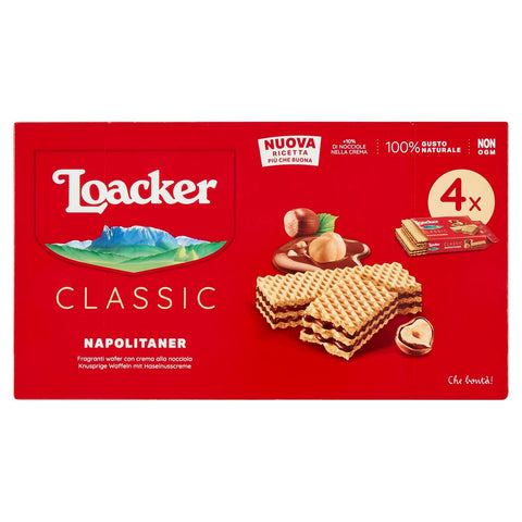 Italian Gourmet E.R. Kekse 6x Loacker Classic Würfel Haselnuss schoko reigel kekse Waffeln Napolitaner Multipack (4x 45g) 8000380882021
