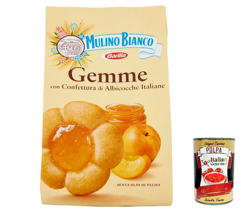 Mulino Bianco Gemme Albicocca, Aprikosen Kekse biskuits cookies kuchen mit Aprikosenmarmelade 6x200g Original italienisch