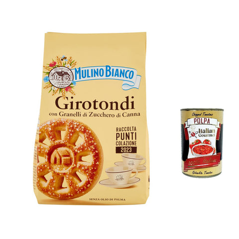 Mulino Bianco Girotondi, Kekse mit braunen Zuckerkörnern biscuits cookies 6x350g Original italienisch