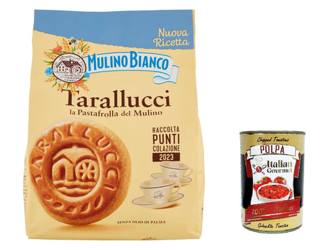 Italian Gourmet E.R. Kekse 6x Mulino Bianco tarallucci Shortbread Kekse mit frischen Eiern biscuits cookies 800g + Italian gourmet polpa 400g 8076809507103