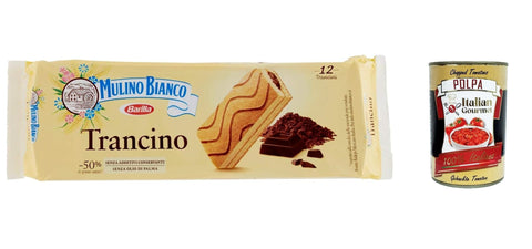 Mulino Bianco Trancino Kuchen Frühstückssnack breakfast snack, 396 g 6x Original italienisch inkl. Italian Gourmet Polpa 400g