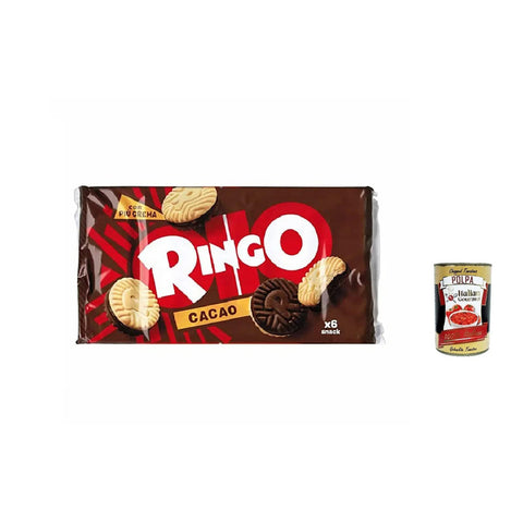 Pavesi Ringo Kakao Cacao Kekse Biscuits Cookies 330g Familienpaket 6x Original italienisch inkl. Italian Gourmet Polpa 400g