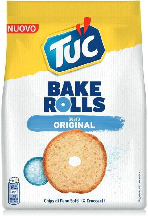 Italian Gourmet E.R. Kekse 6x Tuc Bake Rolls, Original dünne und knusprige Brotchips 150 g 5201360660742