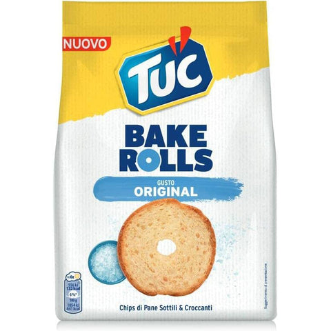 Tuc Bake Rolls, Original italienisch dünne und knusprige Brotchips 150 g 6x italienisch