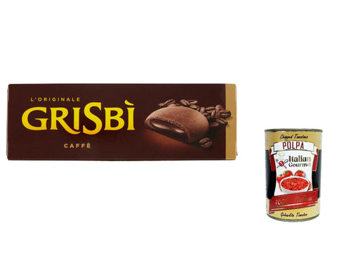 Vicenzi Grisbì caffè kekse Mürbeteiggebäck, gefüllt mit weicher Kaffee creme 6x 150 g inkl. Italian Gourmet polpa 400g Original italienisch