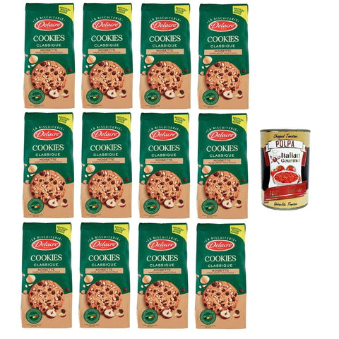 Delacre Cookies Classique Noisette Haselnuss - Haselnuss 12x136 g inkl. Italian Gourmet polpa 400g Original italienisch