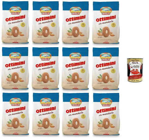 Italian Gourmet E.R. Kekse Divella Ottimini alle Mandorle mit Mandeln 12x350gr +Italian Gourmet polpa 400g 8032804040014