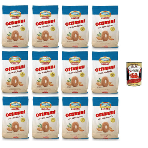 Divella Ottimini alle Mandorle mit Mandeln 12x350gr inkl. Italian Gourmet polpa 400g Original italienisch