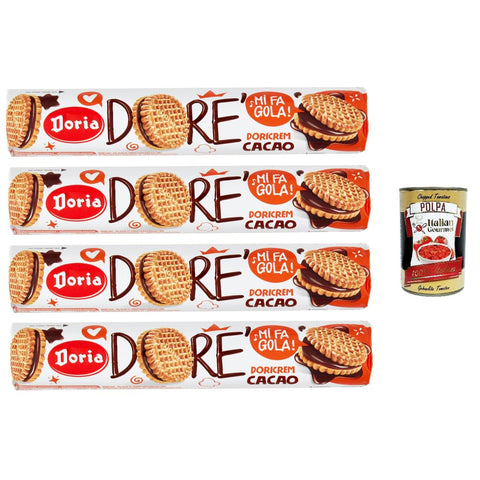 Doria Dorè Doricrem Gusto Cacao Tubo Dorè Doricrem Kakaogeschmack Tube 4x150g Original italienisch Kekse