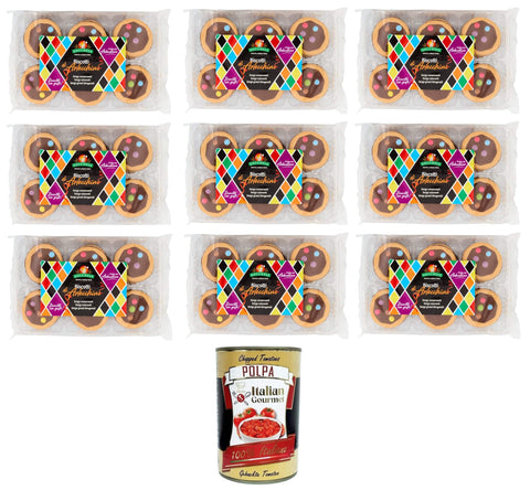 Italian Gourmet E.R. Kekse Gecchele Biscotti di Arlecchino Harlekin-Kekse Gebackenes Süßwarenprodukt 9x195 g+ Italian Gourmet polpa 400g 8032804040014