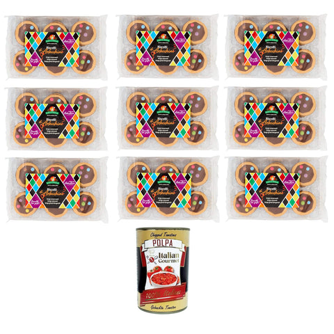 Gecchele Biscotti di Arlecchino Harlekin-Kekse Gebackenes Süßwarenprodukt 9x195 g Original italienisch inkl. Italian Gourmet Polpa 400g