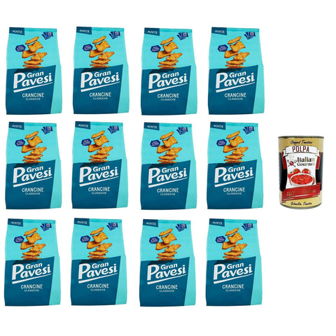 Gran Pavesi Crancine Classiche Klassischer Crancine 12 x 180gr inkl. Italian Gourmet polpa 400g Original italienisch