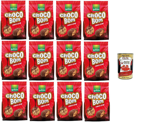 Italian Gourmet E.R. Kekse Gullon Choco Bom Milk Chocolate Cookies Milchschokoladenkekse 12x 200 g+ Italian Gourmet polpa 400g 8032804040014