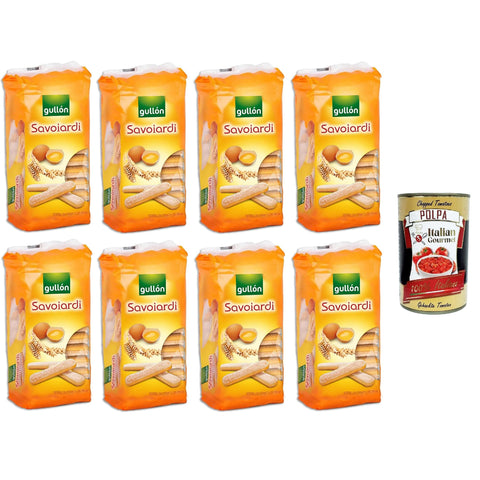 Gullon Savoiardi Biscotti all'Uovo Savoiardi Eierkekse 8x300g inkl. Italian Gourmet polpa 400g Original italienisch