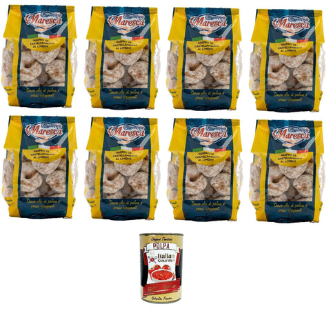 Italian Gourmet E.R. Kekse Maresca- Naspro di Castellammare a Limone Zitrone 8x200gr + Italian Gourmet Polpa di Pomodoro 400g 8032804040014