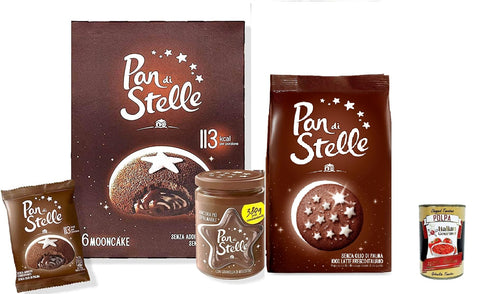 Italian Gourmet E.R. Kekse MIX Pan di Stelle mit schokoladengefülltem Mondkuchen, 350 g Keksen und Streichcreme mit Keksbröseln vermischen+ Italian Gourmet polpa 400g 8076809536523